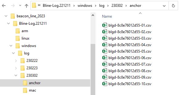 Bline-Log im Explorer